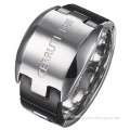Wide Band Fashion Stainless Steel Laser Ring (RC5458)